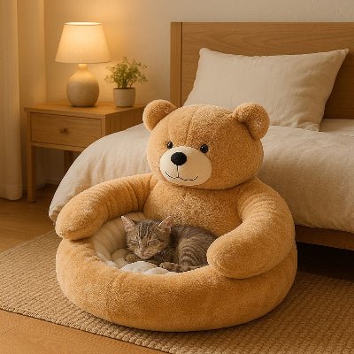 Lit pour chat Ourson douillet | PremiumPawsâą - Mon Chatelier