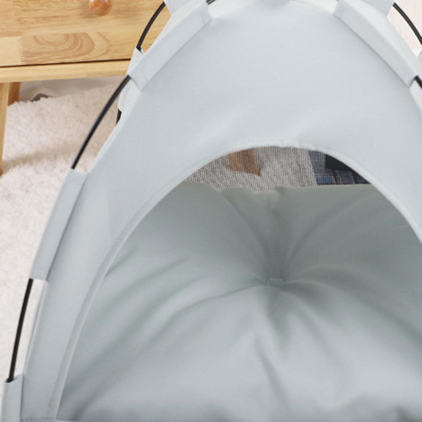 Tente Chat - CatTentBed™ - Gris Cyan - Mon Chatelier
