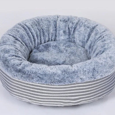 Lit pour chat semi ferme DoudouNest gris vue de haut