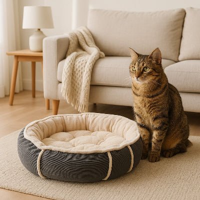 Coussin Chat Hivernal | CozyPaws ™ - Mon Chatelier