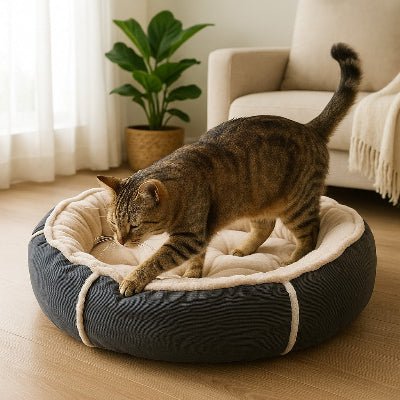 Coussin Chat Hivernal | CozyPaws ™ - Mon Chatelier