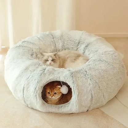 Lit pour Chat - CatLitTunnel™ - Gris - Mon Chatelier