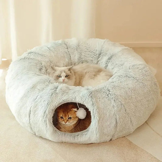 Lit pour Chat - CatLitTunnel™ - Gris - Mon Chatelier