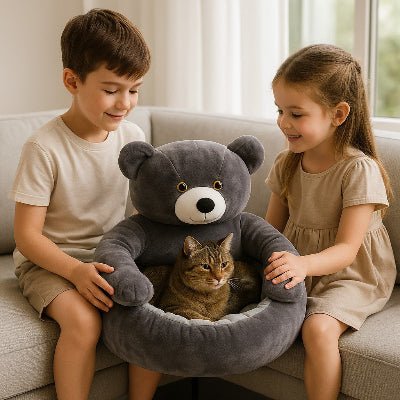 Lit pour chat Ourson douillet | PremiumPaws™ - Mon Chatelier