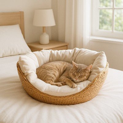 Panier Osier Chat| Refuge Naturel ™ - Mon Chatelier