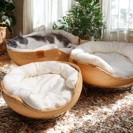 Panier Osier Chat| Refuge Naturel ™ - Mon Chatelier