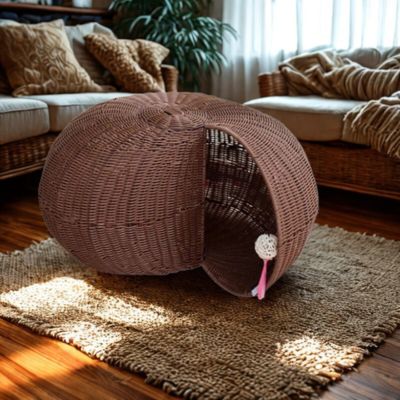 panier osier pour chat felizen place au salon