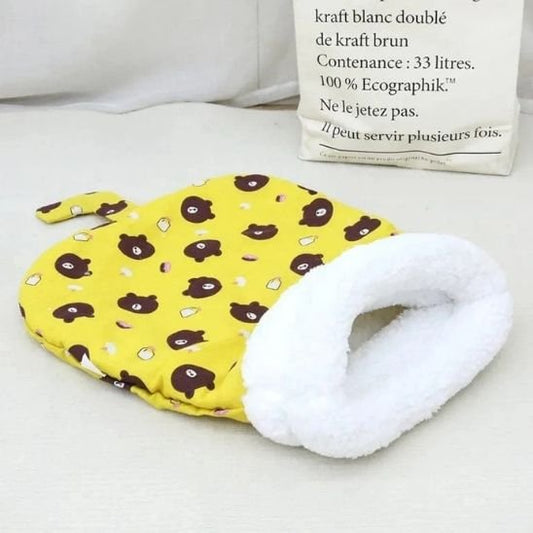 Panier-pour-chat-catsleepingbag-jaune