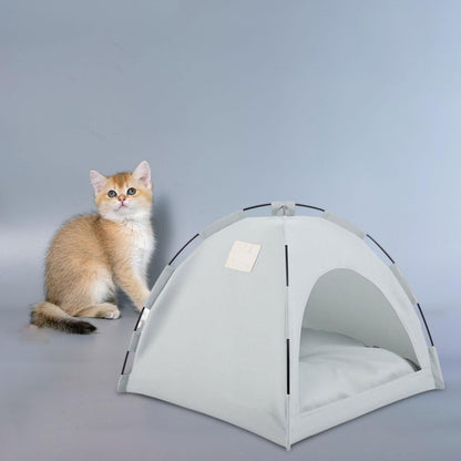 Tente Chat - CatTentBed™ - Gris Cyan - Mon Chatelier